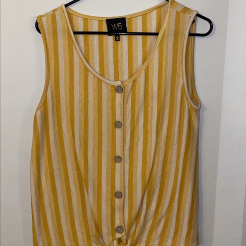 Striped Yellow Blouse